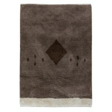 Contemporary Hand Knotted Tulu Rug in Brown & Beige. 100% Un-Dyed Wool. Made-to-Order, Customizable