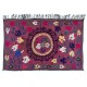 Hand Embroidered Bedspread, Vintage Suzani Tapestry, Uzbek Throw