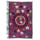 Hand Embroidered Bedspread, Vintage Suzani Tapestry, Uzbek Throw