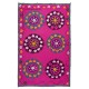 Central Asian Suzani Textile Wall Hanging, Decorative Bedspread, Vintage Embroidered Tapestry Central Asian Suzani Textile Wall Hanging, Decorative Bedspread, Vintage Embroidered Tapestry