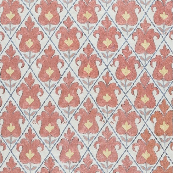 100% Silk Uzbek Wall Hanging, New Handmade Embroidered Bed Cover, Suzani Throw 100% Silk Uzbek Wall Hanging, New Handmade Embroidered Bed Cover, Suzani Throw