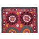 Embroidered Cotton Wall Hanging, Suzani Needlework Bed Cover, Wall Decor Fabric Embroidered Cotton Wall Hanging, Suzani Needlework Bed Cover, Wall Decor Fabric