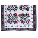 Decorative Suzani Textile Throw Made of Cotton, Hand Embroidered Wall Hanging, Vintage Tapestry
