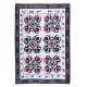 Decorative Suzani Textile Throw Made of Cotton, Hand Embroidered Wall Hanging, Vintage Tapestry