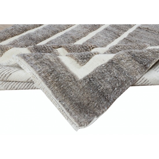 Modern Hand Knotted Tulu Rug. 100% Organic Wool. Made-to-Order, Customizable