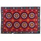 Central Asian Suzani Textile Wall Hanging, Decorative Bedspread, Vintage Embroidered Tapestry