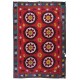 Central Asian Suzani Textile Wall Hanging, Decorative Bedspread, Vintage Embroidered Tapestry