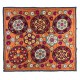 Handmade Vintage Suzani Fabric Cotton Bedspread from Uzbekistan, Decorative Wall Hanging Handmade Vintage Suzani Fabric Cotton Bedspread from Uzbekistan, Decorative Wall Hanging