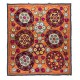 Handmade Vintage Suzani Fabric Cotton Bedspread from Uzbekistan, Decorative Wall Hanging Handmade Vintage Suzani Fabric Cotton Bedspread from Uzbekistan, Decorative Wall Hanging