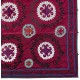 Vintage Square Suzani Fabric Wall Hanging, Uzbek Tapestry in Maroon Red, Embroidered Cotton Bed Cover Vintage Square Suzani Fabric Wall Hanging, Uzbek Tapestry in Maroon Red, Embroidered Cotton Bed Cover