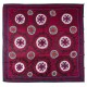 Vintage Square Suzani Fabric Wall Hanging, Uzbek Tapestry in Maroon Red, Embroidered Cotton Bed Cover