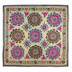 Hand Embroidered Bedspread, Vintage Suzani Tapestry, Uzbek Throw