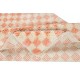 Checkered Handmade Rug in Beige & Soft Pink, 100% Soft, Cozy Wool, Custom Checkerboard Tulu Carpet for Modern Interiors