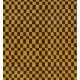 Checkered Handmade Tulu Rug in Brown & Mustard Color, 100% Soft, Cozy Wool, Custom Shaggy Carpet for Modern Interiors