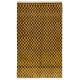 Checkered Handmade Tulu Rug in Brown & Mustard Color, 100% Soft, Cozy Wool, Custom Shaggy Carpet for Modern Interiors