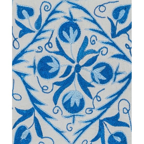 Traditional Silk Embroidery Cushion Cover, Handmade Suzani Pillowcase from Central Asia, Home Decor Sham Traditional Silk Embroidery Cushion Cover, Handmade Suzani Pillowcase from Central Asia, Home Decor Sham