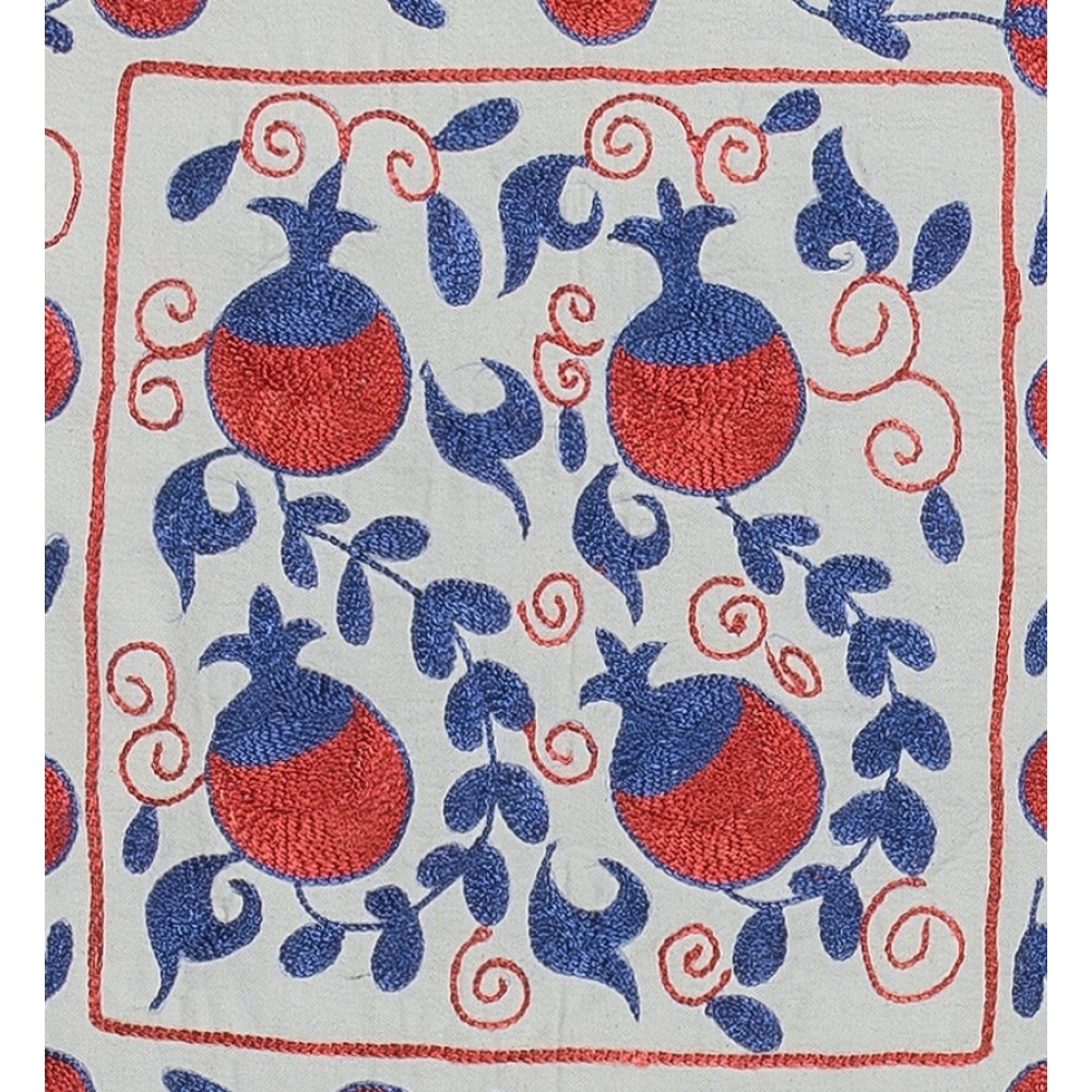 Silk Embroidery Cushion Cover, Authentic Handmade Suzani Pillow Cover from Uzbekistan, Home Decor Toss Pillow Cover
