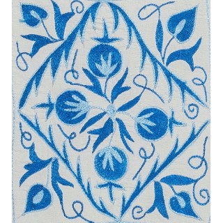 Suzani Textile Embroidered Silk Cushion Cover. Made in Uzbekistan. Handmade Pillow in Cream & Light Blue Colors Suzani Textile Embroidered Silk Cushion Cover. Made in Uzbekistan. Handmade Pillow in Cream & Light Blue Colors
