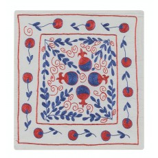 Suzani Hand Embroidered Cushion Cover. Silk Sham. Handmade Accent Pillow. Uzbek Lace Pillow