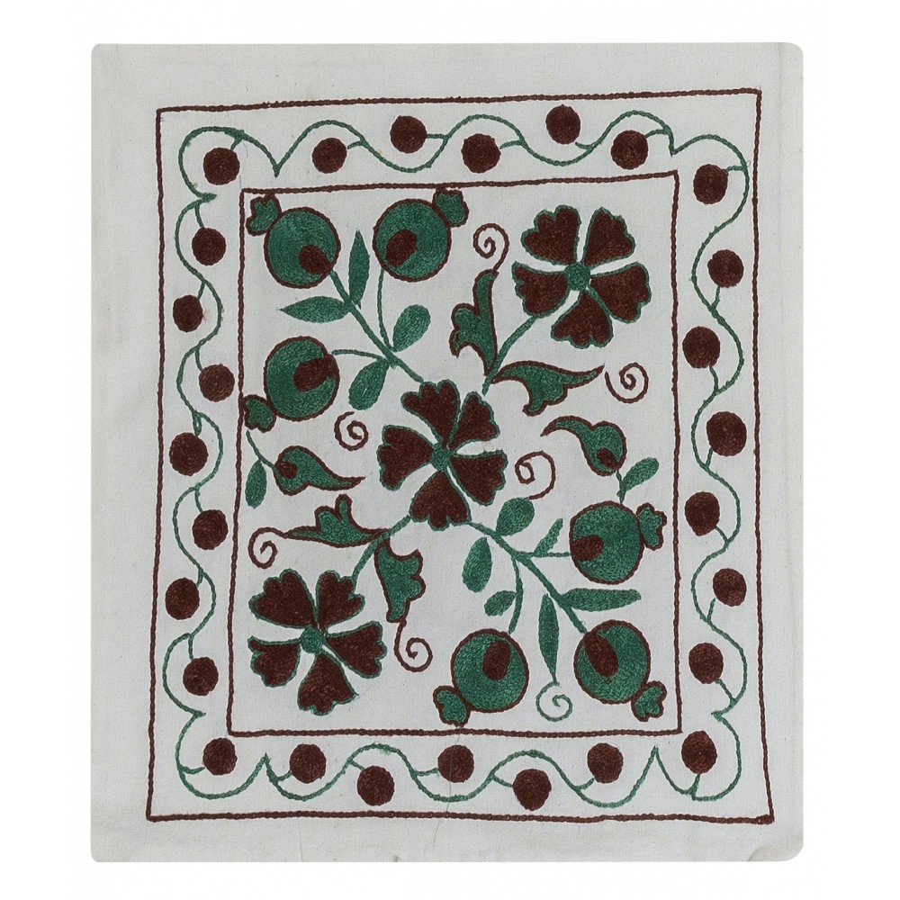 Central Asian Silk Embroidery Lace Pillow Cover, Handmade Suzani Pillow, Decorative Sham