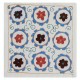 Floral Pattern Uzbek Silk Embroidery Lace Pillow Cover, Handmade Suzani Pillow, Decorative Sham Floral Pattern Uzbek Silk Embroidery Lace Pillow Cover, Handmade Suzani Pillow, Decorative Sham