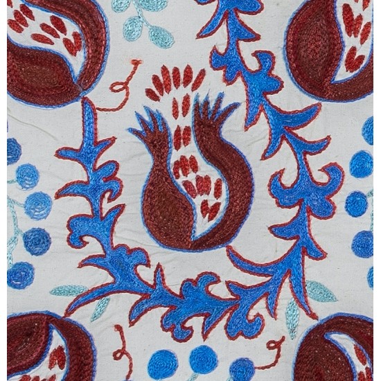 Traditional Silk Embroidery Cushion Cover, Handmade Suzani Pillowcase from Central Asia, Home Decor Sham Traditional Silk Embroidery Cushion Cover, Handmade Suzani Pillowcase from Central Asia, Home Decor Sham