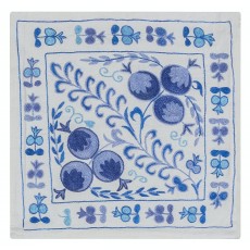Suzani Embroidered Silk Cushion Cover. Uzbek Accent Pillow. Handmade Throw Pillow