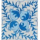 New Silk Hand Embroidery Suzani Textile Cushion Cover, Decorative Uzbek Lace Pillow Cover in Cream & Blue