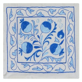 Silk Cushion Cover From Uzbekistan. Hand Embroidered Toss Pillow Cover. Suzani Accent Pillow