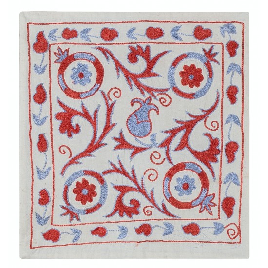 Decorative Handmade Suzani Cushion Cover, Uzbek Throw Pillow Cover, Embroidered Lace Pillow Decorative Handmade Suzani Cushion Cover, Uzbek Throw Pillow Cover, Embroidered Lace Pillow