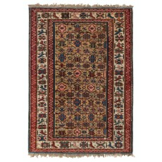 Antique Yellow Ground Kuba (Quba) Rug With Birds, North East Caucasus, Ca 1870