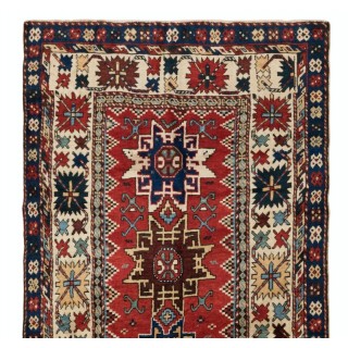 Antique Caucasian Lesghi Rug, Late 19th Century