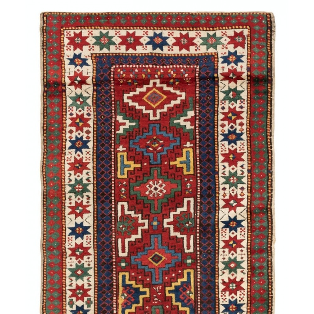Antique South Caucasian Kazak Runner Rug, Late 19th Century Antique South Caucasian Kazak Runner Rug, Late 19th Century