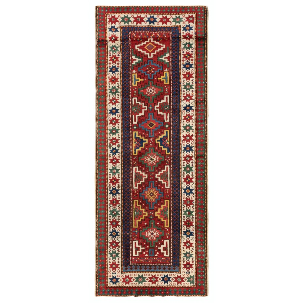 Antique South Caucasian Kazak Runner Rug, Late 19th Century Antique South Caucasian Kazak Runner Rug, Late 19th Century