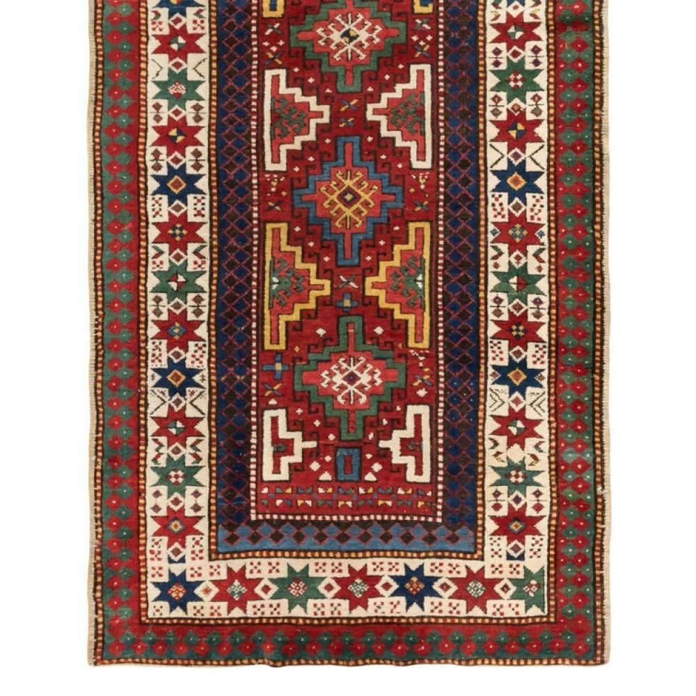 Antique South Caucasian Kazak Runner Rug, Late 19th Century Antique South Caucasian Kazak Runner Rug, Late 19th Century
