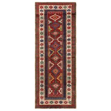 Antique South Caucasian Kazak Runner Rug, Late 19th Century