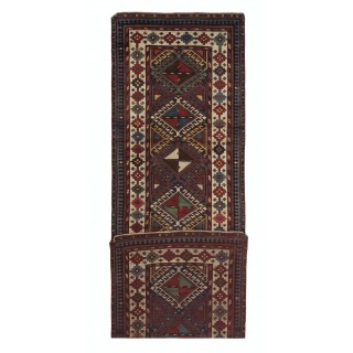Antique Kazak Shulaver Runner Rug, South Caucasus, Ca 1880