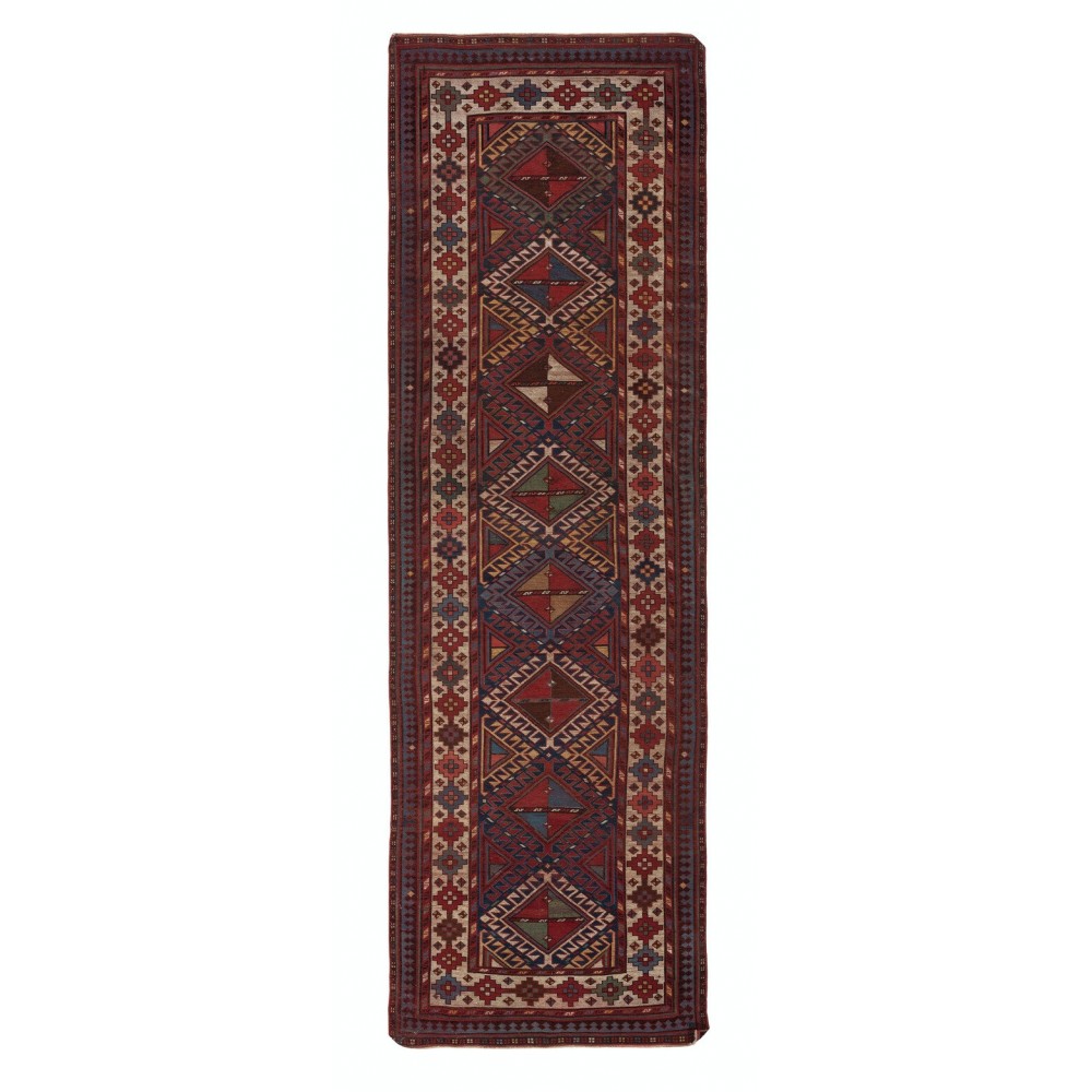 Antique Kazak Shulaver Runner Rug, South Caucasus, Ca 1880 Antique Kazak Shulaver Runner Rug, South Caucasus, Ca 1880