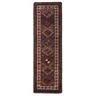Antique Kazak Shulaver Runner Rug, South Caucasus, Ca 1880