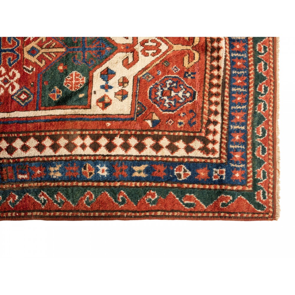 Antique Kazak Rug, South Caucasus, Dated 1888 AD (Islamic Solar Date 1305) Antique Kazak Rug, South Caucasus, Dated 1888 AD (Islamic Solar Date 1305)