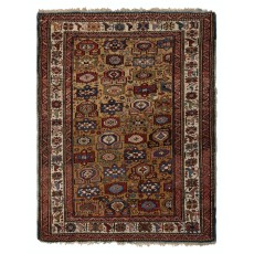 Antique Yellow Ground Kuba (Quba) Rug With Birds, North East Caucasus, Ca 1870