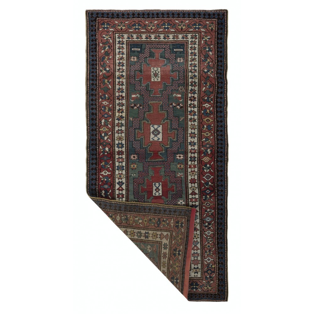 Antique Kazak Runner Rug, South Caucasus, Late 19th Century Antique Kazak Runner Rug, South Caucasus, Late 19th Century