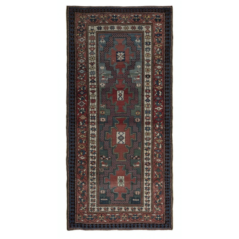 Antique Kazak Runner Rug, South Caucasus, Late 19th Century Antique Kazak Runner Rug, South Caucasus, Late 19th Century