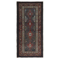 Antique Kazak Runner Rug, South Caucasus, Late 19th Century