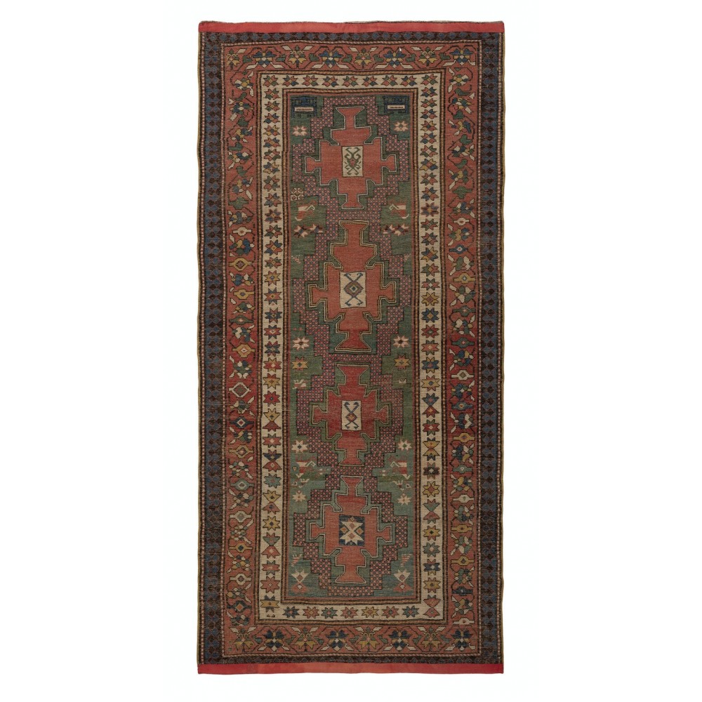 Antique Kazak Runner Rug, South Caucasus, Late 19th Century Antique Kazak Runner Rug, South Caucasus, Late 19th Century