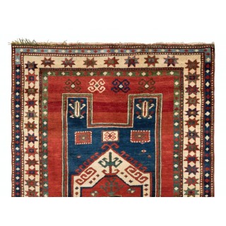 Antique Fachralo Kazak Rug, Ca 1880