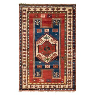 Antique Fachralo Kazak Rug, Ca 1880