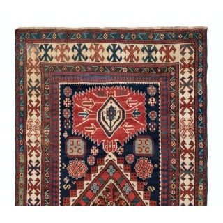 Antique Caucasian Kazak Rug, Circa 1880, in Well Preserved Original Condition