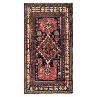 Antique Caucasian Kazak Rug, Circa 1880, in Well Preserved Original Condition
