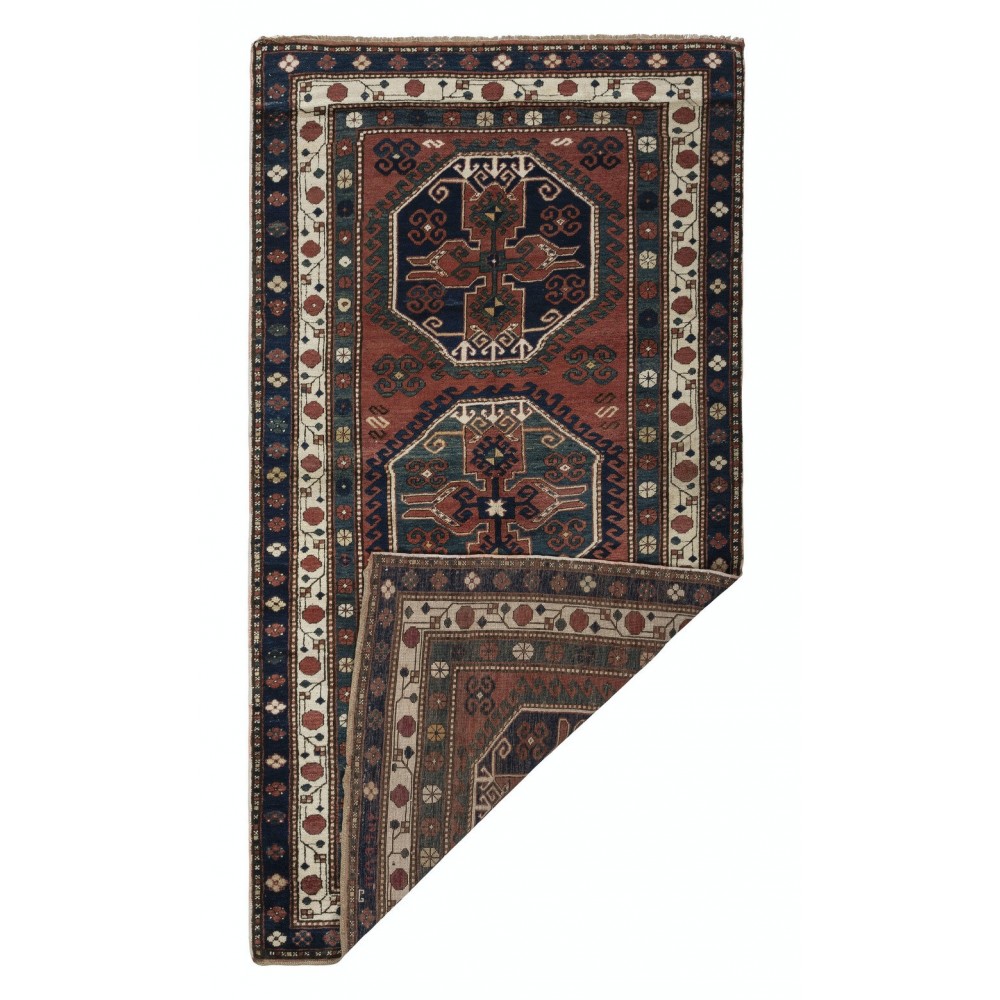 Antique Armenian Lambolo - Lori Pambak Kazak Rug, Inscribed in Armenian and Dated 1905